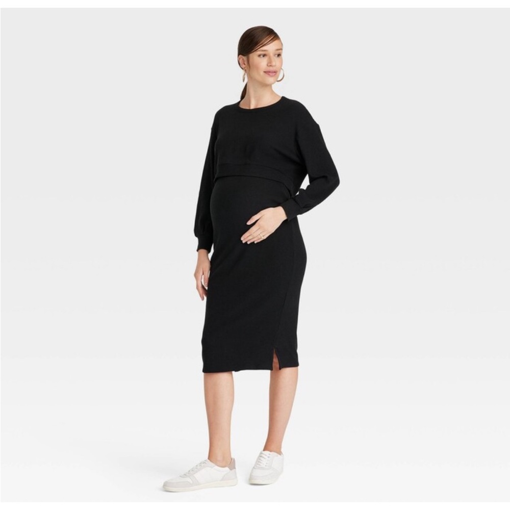 NWT Ribbed Crop Maternity Skirt Set - Isabel Maternity by Ingrid & Isabel Size L